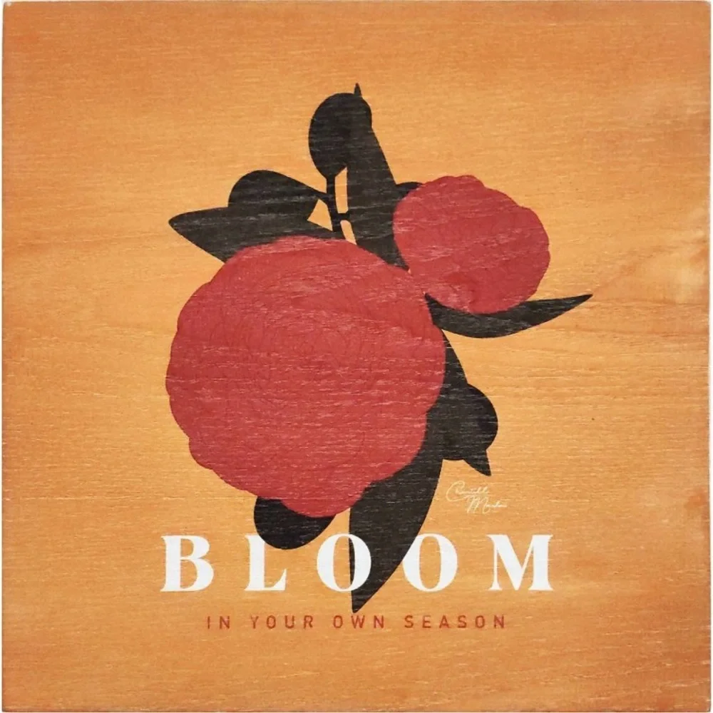 Bloom Wall Art on wood by Chantell Marlow
